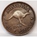 AUSTRALIA 1948Y. HALF 1/2 PENNY . VARIETY . DIE CRACKS